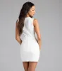 Chic Day Crew Neck Bodycon Crepe Mini Dress sold by Windsor