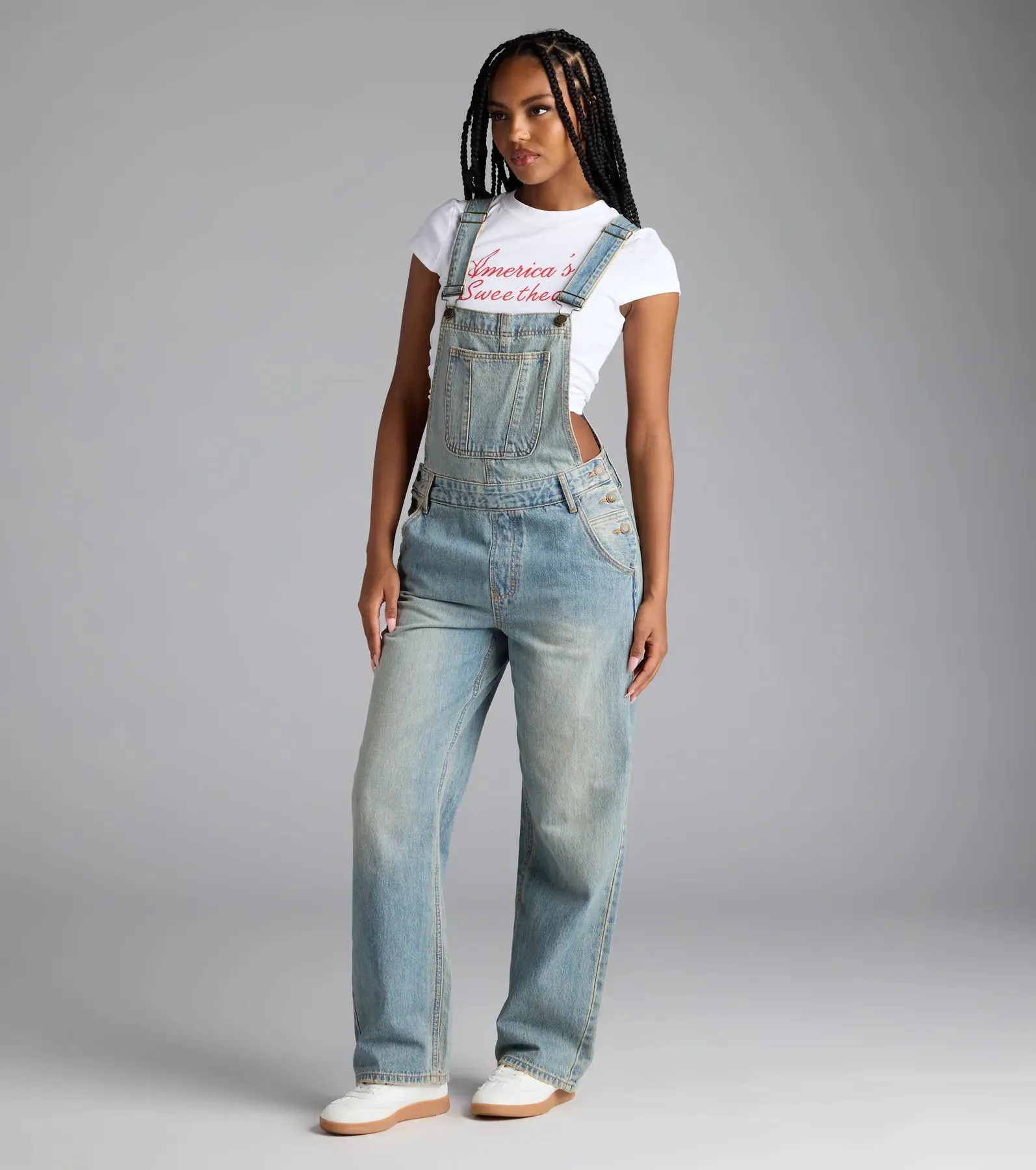 Casual Babe Tinted Denim Overalls sold by Windsor product image thumbnail 5