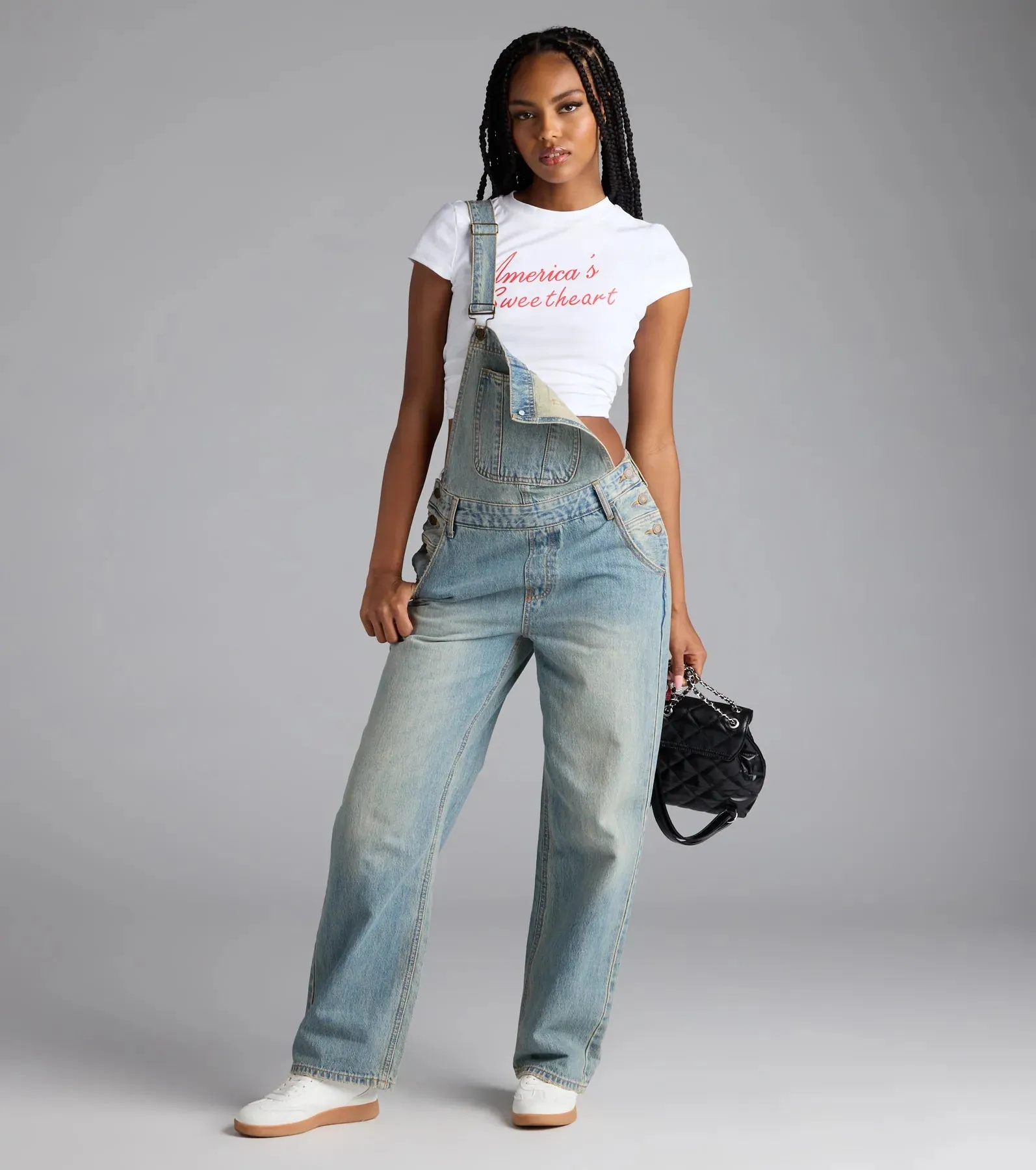 Casual Babe Tinted Denim Overalls sold by Windsor product image thumbnail 2