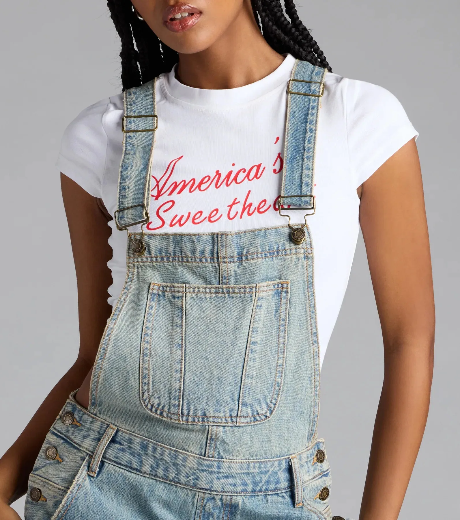 Casual Babe Tinted Denim Overalls sold by Windsor product image thumbnail 4