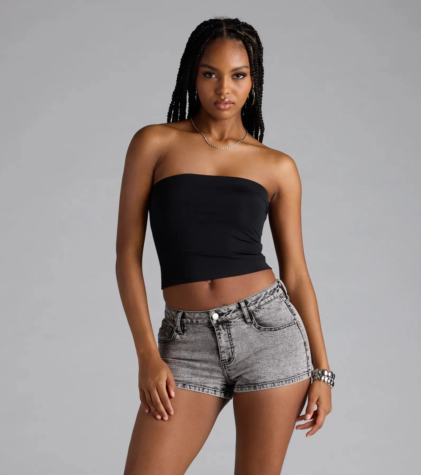 Sleek Fave Slinky Knit Bandeau Top sold by Windsor