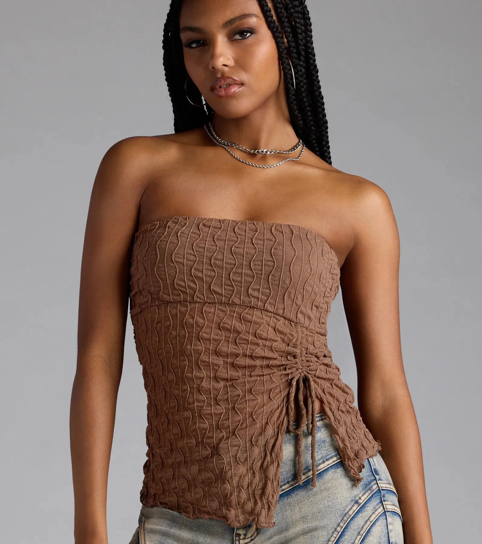 Trendy Era Sheer Mesh Tube Top sold by Windsor product image thumbnail 4