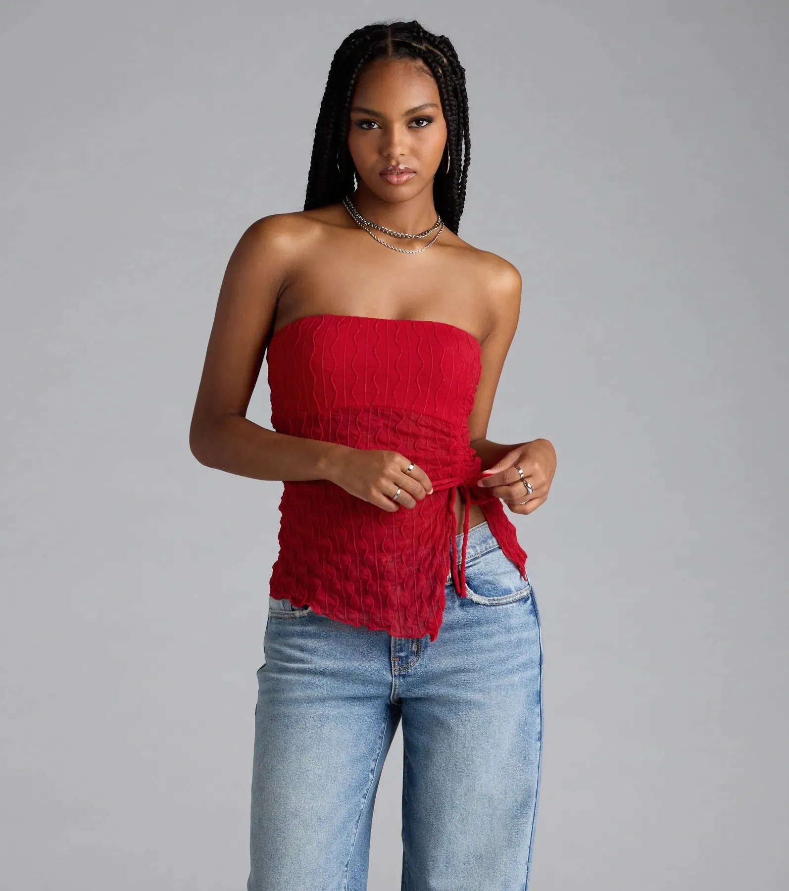 Trendy Era Sheer Mesh Tube Top sold by Windsor product image thumbnail 5