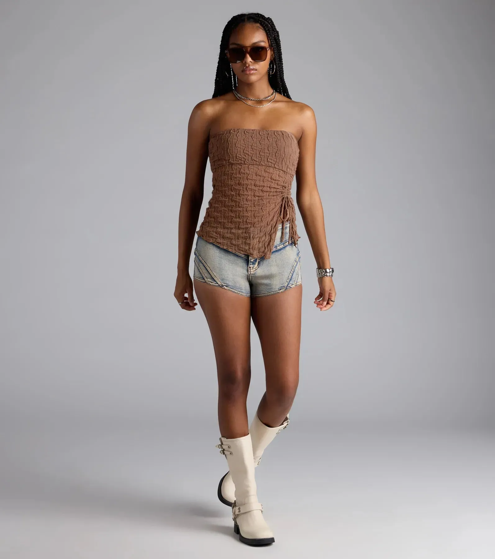 Trendy Era Sheer Mesh Tube Top sold by Windsor product image thumbnail 3