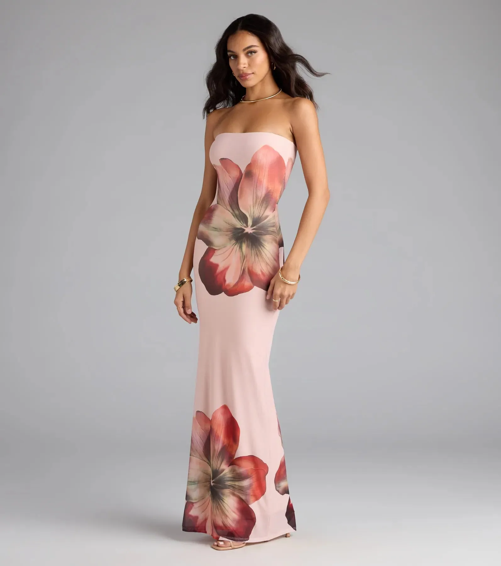 Bold Beauty Floral Maxi Dress sold by Windsor product image thumbnail 4