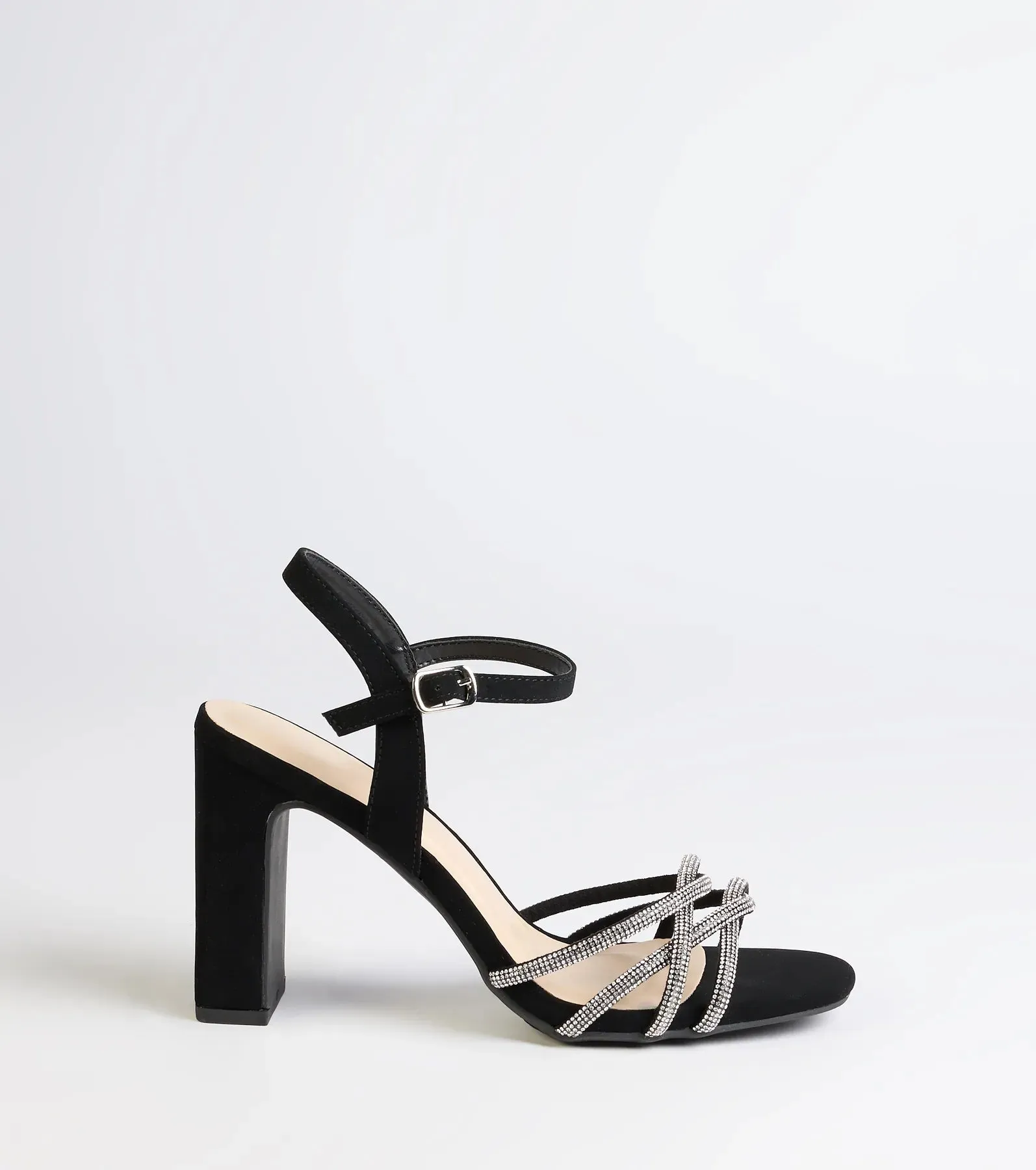 Classic Sparkle Rhinestone Strappy Block Heels sold by Windsor product image thumbnail 2