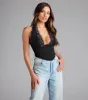 Gorgeous Night Lace Trim Corset Halter Top sold by Windsor