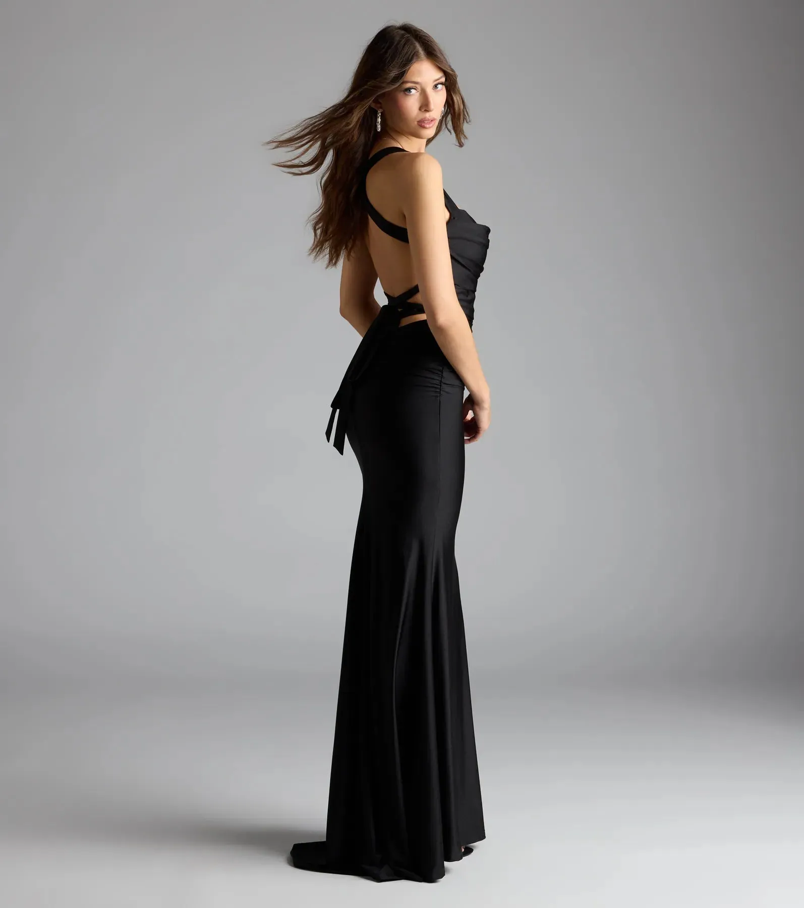 Nadia Lace-Up Mermaid Formal Dress sold by Windsor product image thumbnail 2