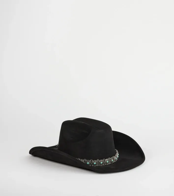 Western Babe Faux Suede Cowboy Hat sold by Windsor