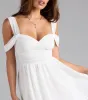 Flowy Chic Chiffon Cold-Shoulder Skater Dress sold by Windsor