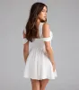 Flowy Chic Chiffon Cold-Shoulder Skater Dress sold by Windsor