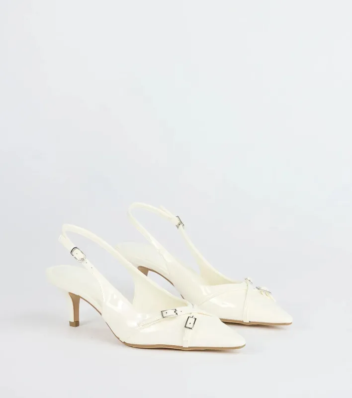 Chic Buckle Strap Sling-Back Stiletto Pumps sold by Windsor