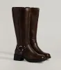 Edgy Moves Under-The-Knee Moto Boots sold by Windsor