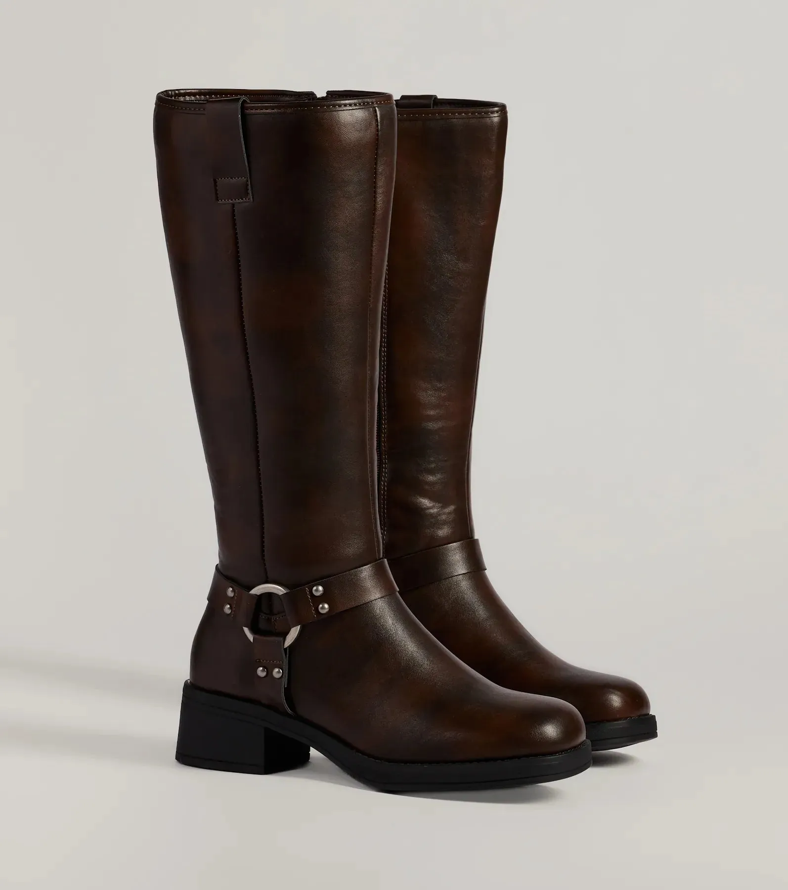 Edgy Moves Under-The-Knee Moto Boots sold by Windsor