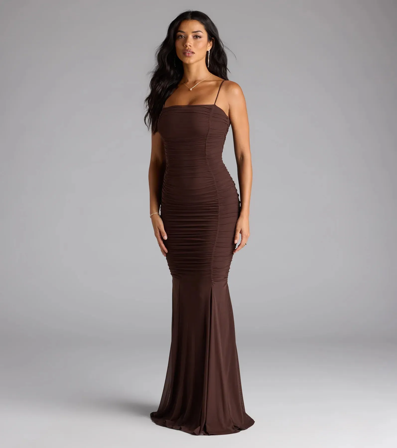 Juliana Ruche Mermaid Mesh Formal Dress sold by Windsor product image thumbnail 4