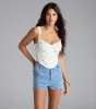 Forever Staple Mid-Rise Denim Shorts sold by Windsor