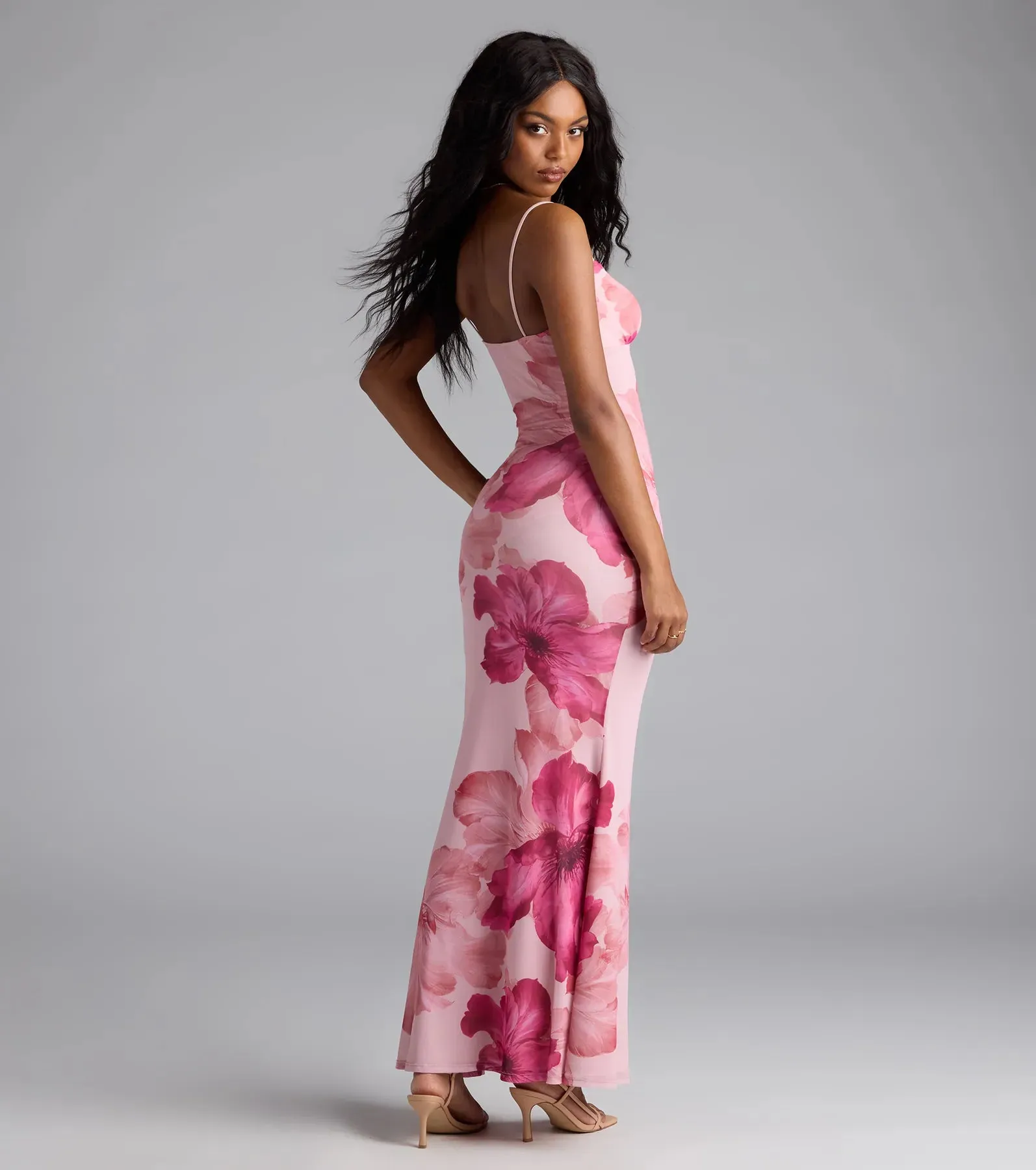 Vacay Muse Floral Mesh Maxi Dress sold by Windsor product image thumbnail 2