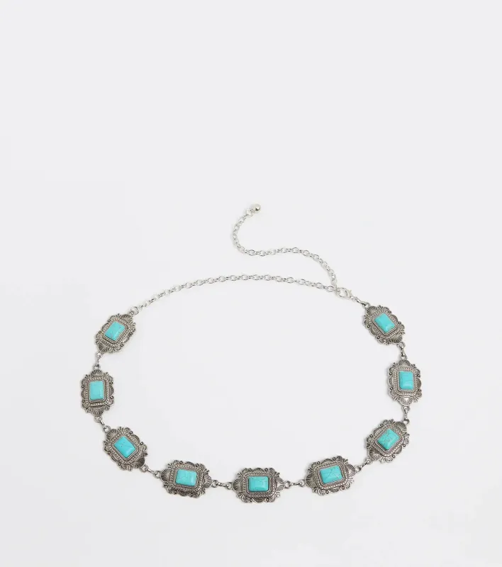 Western Winds Stone Concho Chain Belt sold by Windsor