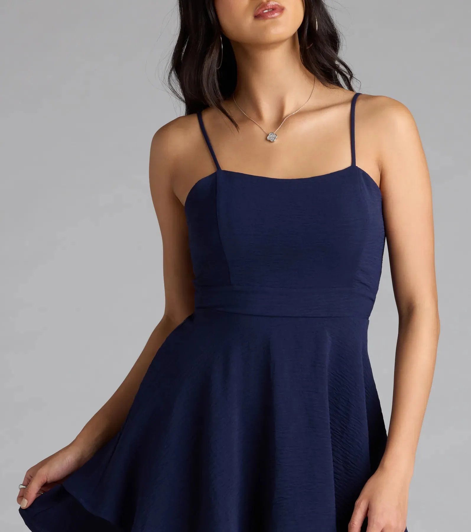 Lovely Day Tie Back Ruffle Skater Dress sold by Windsor product image thumbnail 4