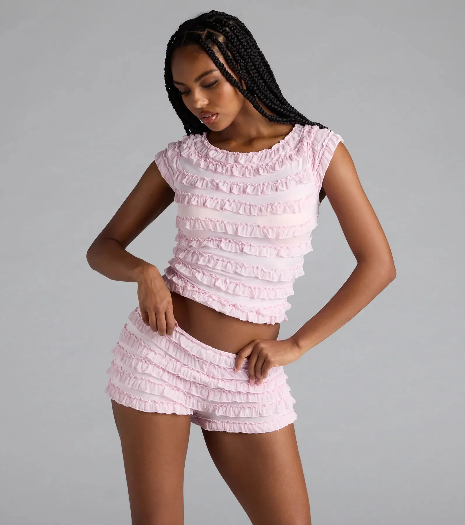 Summer Spice Low-Rise Ruffle Hot Shorts sold by Windsor product image thumbnail 4