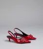 Sleek Trendy Buckle Strap Slingback Kitten Heels sold by Windsor