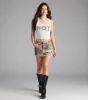 Cool In Camo Mid-Rise Denim Skirt sold by Windsor