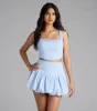 Classy Cutie Poplin Bubble Mini Skirt sold by Windsor
