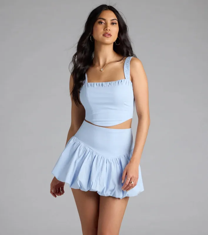 Classy Cutie Poplin Crop Top sold by Windsor