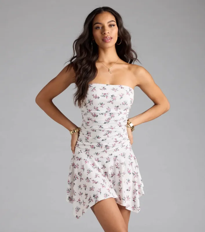 Sunny Sweet Floral A-Line Mini Dress sold by Windsor