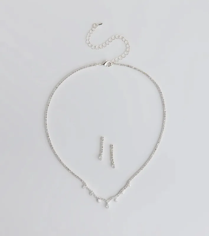 Stunning Pair Necklace And Earrings Set sold by Windsor