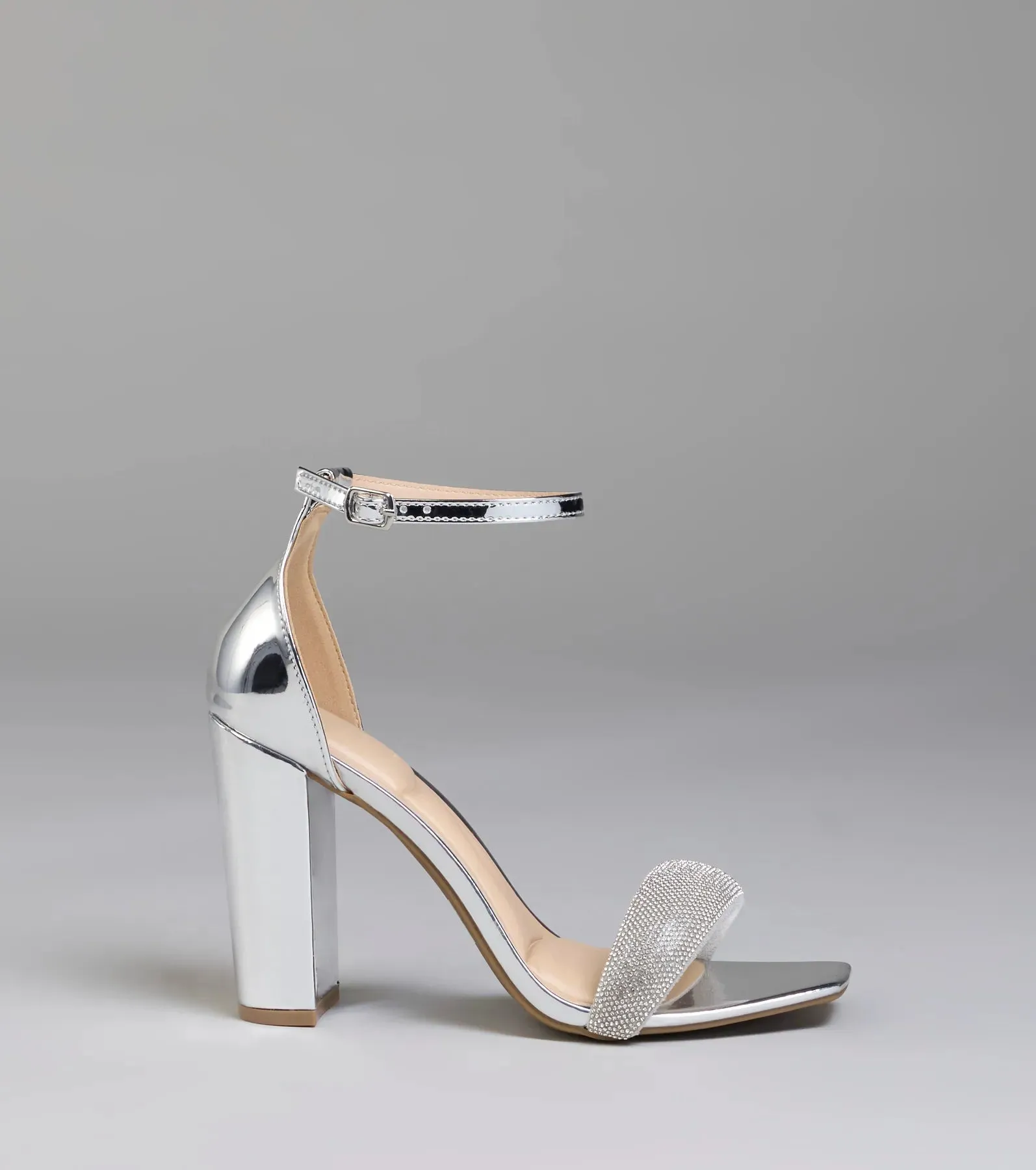Bling On The Sparkle Rhinestone Metallic Block Heels sold by Windsor product image thumbnail 2