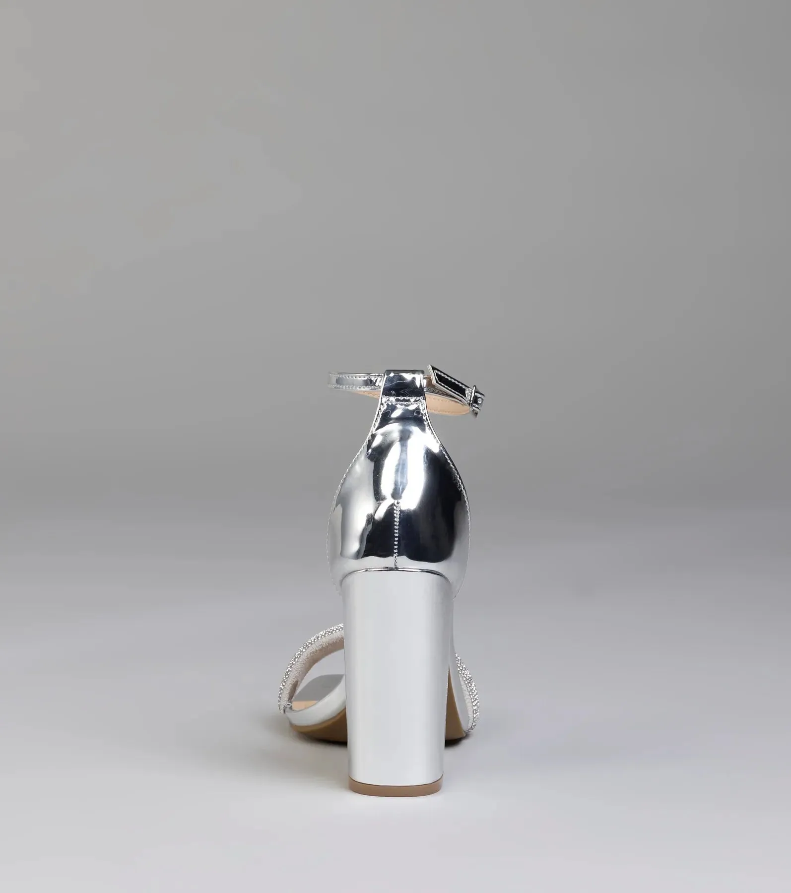 Bling On The Sparkle Rhinestone Metallic Block Heels sold by Windsor product image thumbnail 4