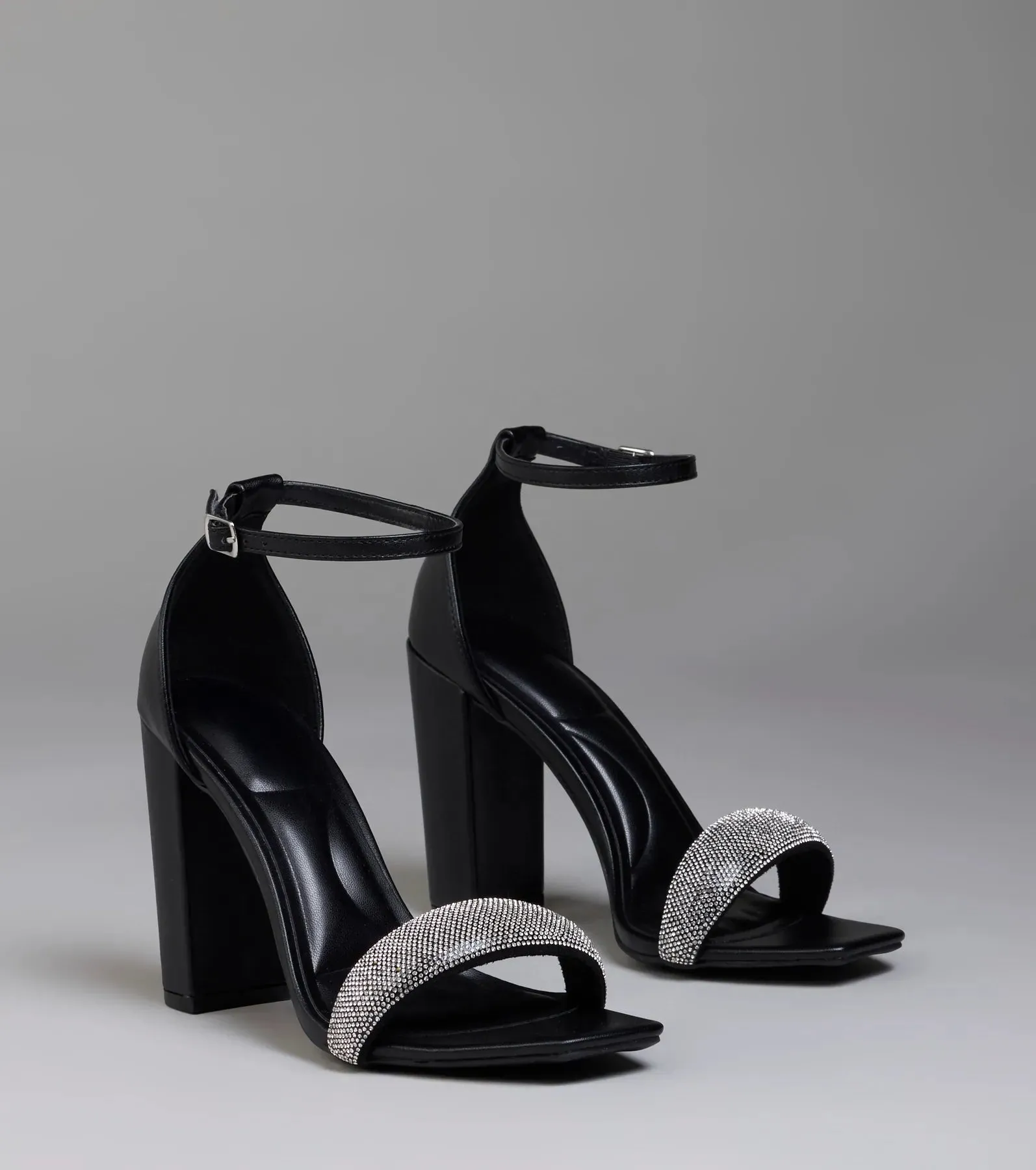 Royal Treatment Rhinestone Block Heels sold by Windsor