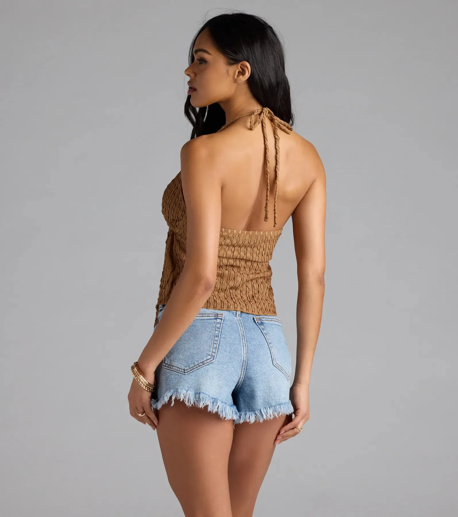 Coastal Destination Halter Tie-Front Crop Top sold by Windsor product image thumbnail 2