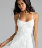 Subtle Shimmer Sequin Strappy A-Line Mini Dress sold by Windsor