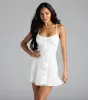 Subtle Shimmer Sequin Strappy A-Line Mini Dress sold by Windsor