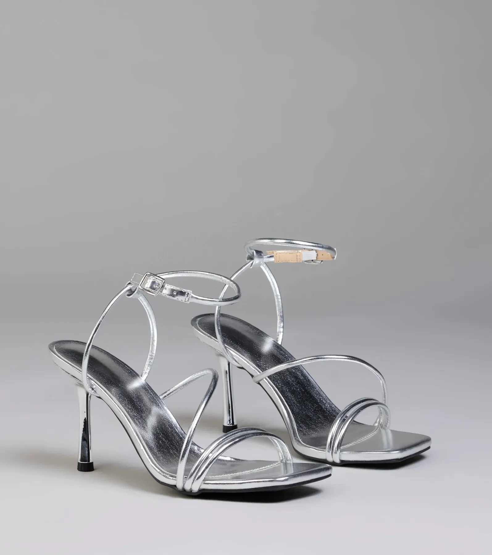 Edgy Elegance Metallic Strappy Stiletto Heels sold by Windsor product image thumbnail 5