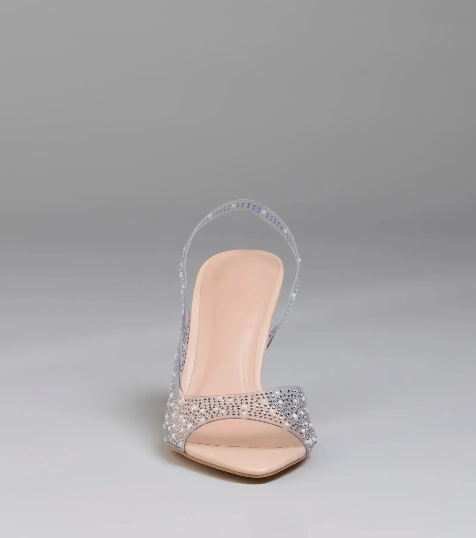 Clear Goals Rhinestone Pearl Slingback Pumps sold by Windsor product image thumbnail 3