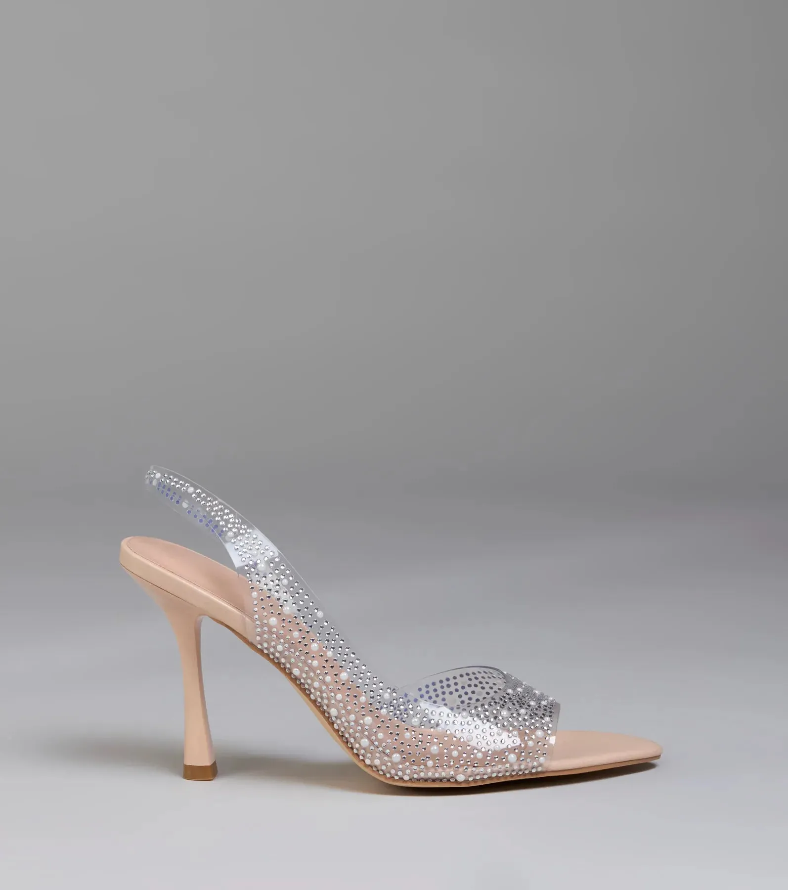 Clear Goals Rhinestone Pearl Slingback Pumps sold by Windsor product image thumbnail 2