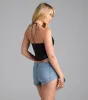 Edgy Demure Lace-Up Halter Crop Top sold by Windsor