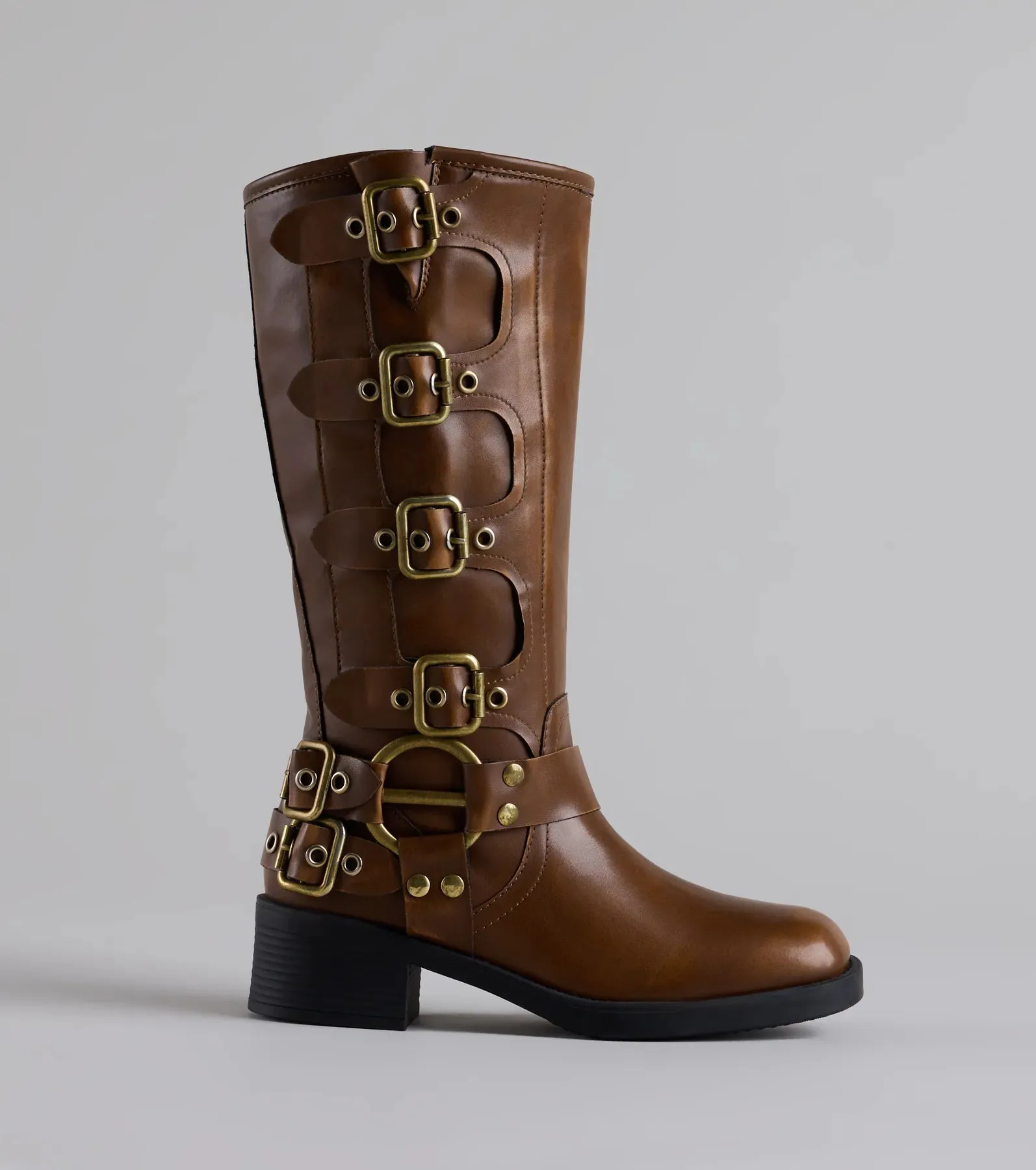 Bring The Edge Buckled Square Toe Boots sold by Windsor