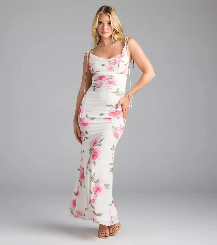 Now In Bloom Open Back Floral Maxi Dress sold by Windsor