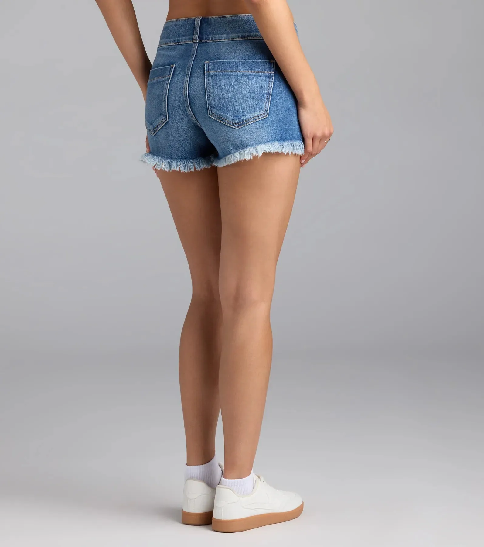 Down For It Mid-Rise Cutoff Denim Shorts sold by Windsor product image thumbnail 2