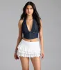Elevated Moments Ruffle Mini Skirt sold by Windsor