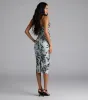 Match Made In Floral Bodycon Midi Dress sold by Windsor