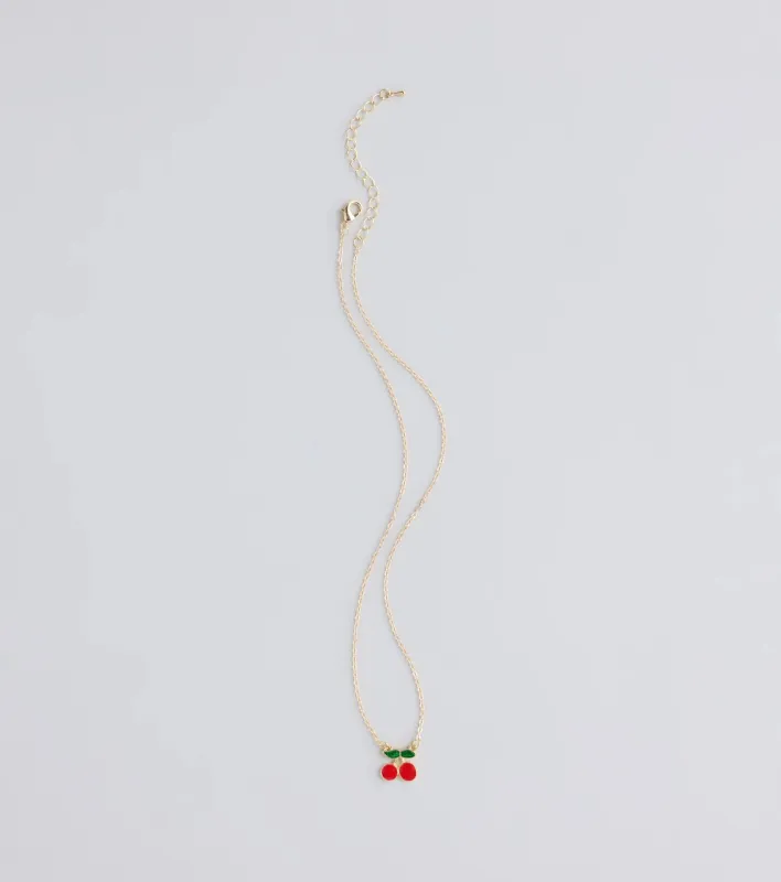 Sweet Summer Cherry Charm Necklace sold by Windsor