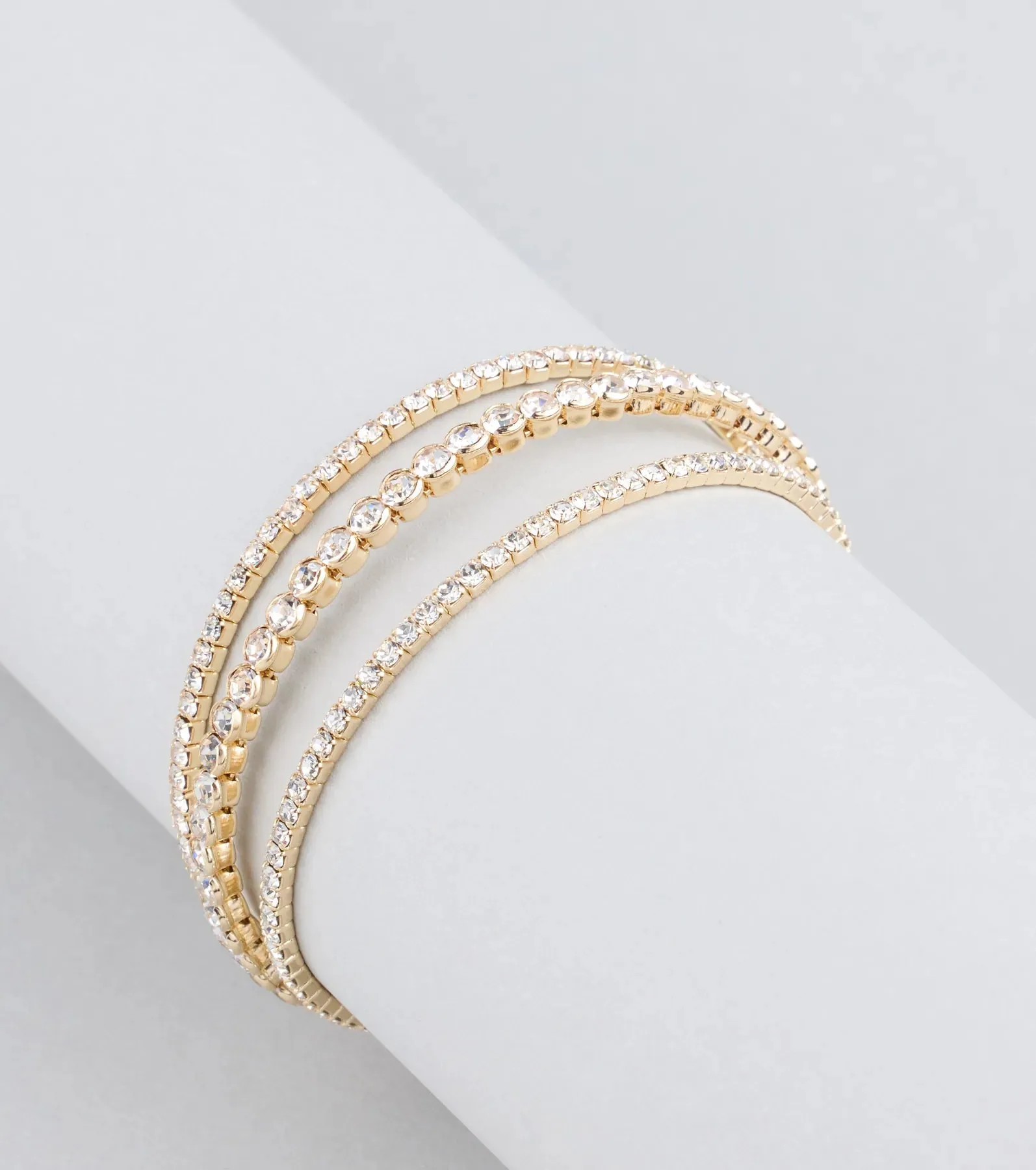 Glimmering Shine Rhinestone Cuff Bracelet sold by Windsor