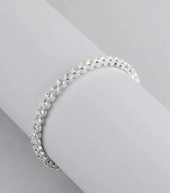 Pretty Shine Rhinestone Memory Wire Bracelet sold by Windsor
