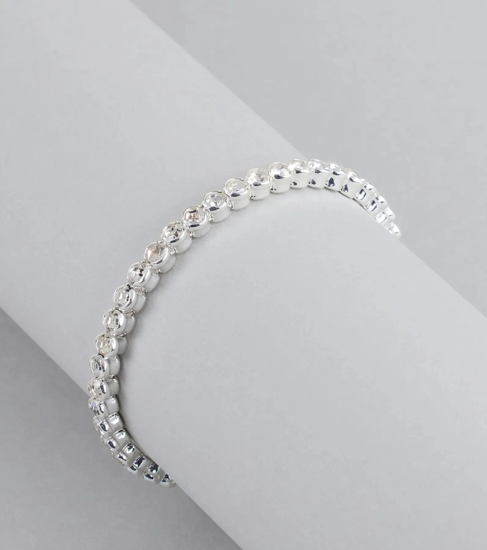 Pretty Shine Rhinestone Memory Wire Bracelet sold by Windsor