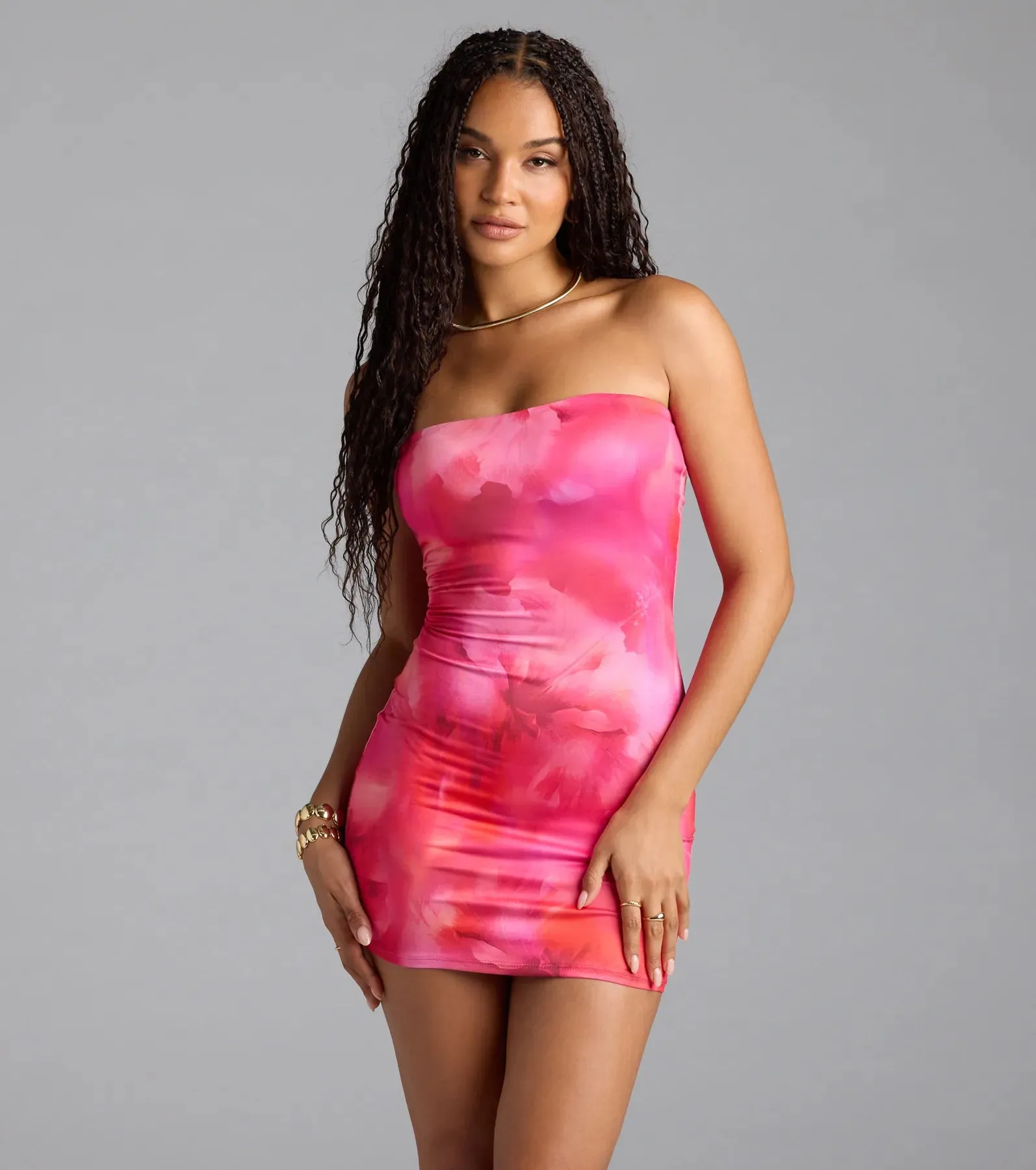 Major Head Turner Floral Bodycon Mini Dress sold by Windsor